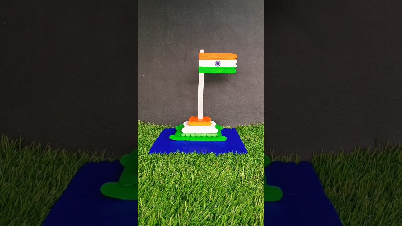 Ice Cream Sticks Indian 🇮🇳 Flag || 🥰 15 August Craft 