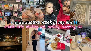 a productive week in my life: (date w/ bae, working out, shopping, cooking, etc.) 🦋 alyssa howard