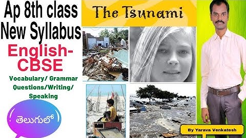 The Tsunami - Textual Grammar - Question and answers - Speaking and writing - Vocabulary - Unit-2