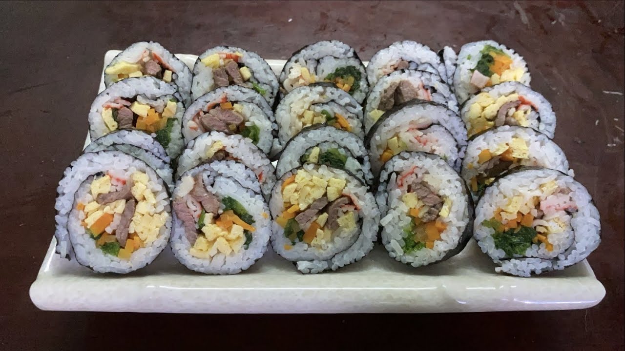 Món Kimbap siêu dễ cho ngày bận rộn | Kimbap thịt bò | Korean kimbap ...