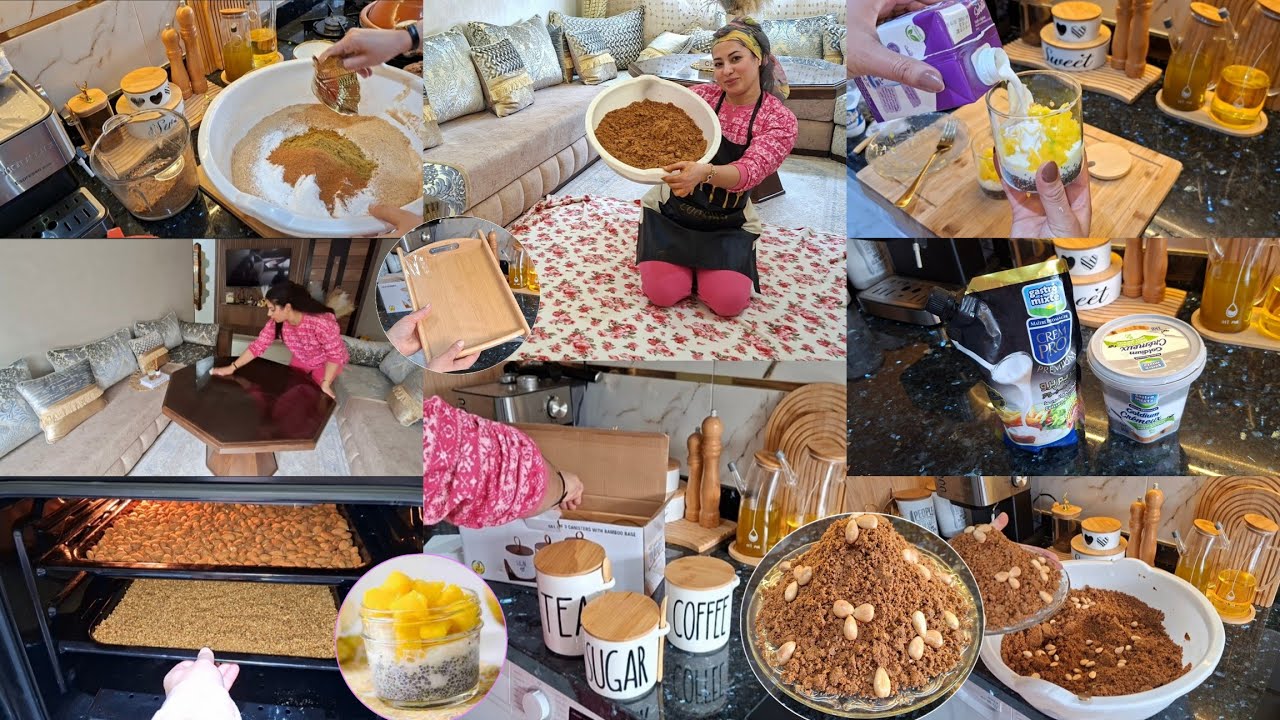 أخيرا درت سفوف صحي وعلى حقو وطريقو✨️غنطير بالفرحة🤭 كملت تقدية🌙 زاز يا لالة روتين مسائي فطور صحي🍯❤️