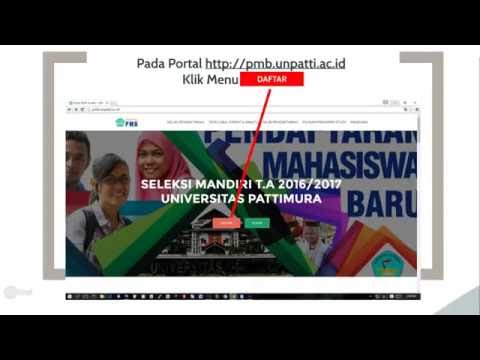 Panduan Pendaftaran Mahasiswa Baru Seleksi Mandiri Universitas Pattimura Tahun 2016