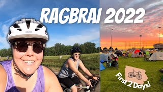 RAGBRAI 2022- First 2 Days of Ragbrai- Biking Across Iowa- First Time Trying Ragbrai!