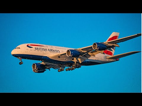 Airbus A380 Takeoff Closeup | British Airways | Miami International Airport