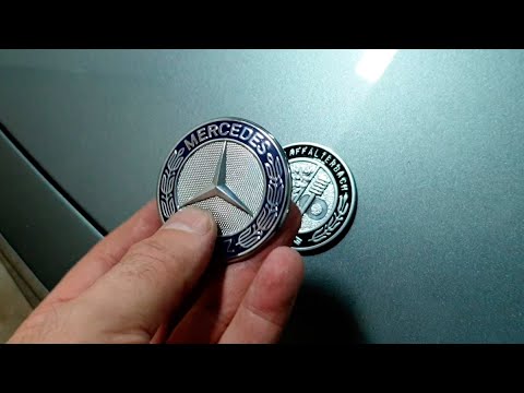 How to replace the emblem on the hood in a Mercedes W212, W204, W211, W213, W203 and other models