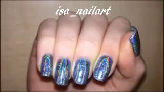 isa-nailart showing her new creation on her natural nails (video 3)