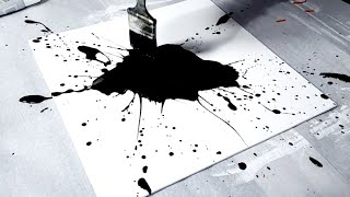 Acrylic PAINT SPLATTER Techniques 🖌 SIMPLE Abstract Acrylic Painting for Beginners (328)