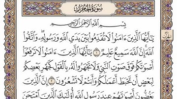 سورة  الحجرات  من  الآية (11) الى الآية ( 18 ) مكررة   17 مرة  بصوت الشيخ محمد أيوب رحمه الله