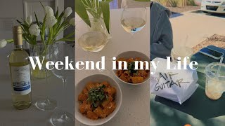 weekend vlog | pasta night, Barre3 class, amazon unboxing!