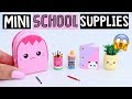 DIY REAL MINIATURE SCHOOL SUPPLIES! Notebook, Backpack & MORE!