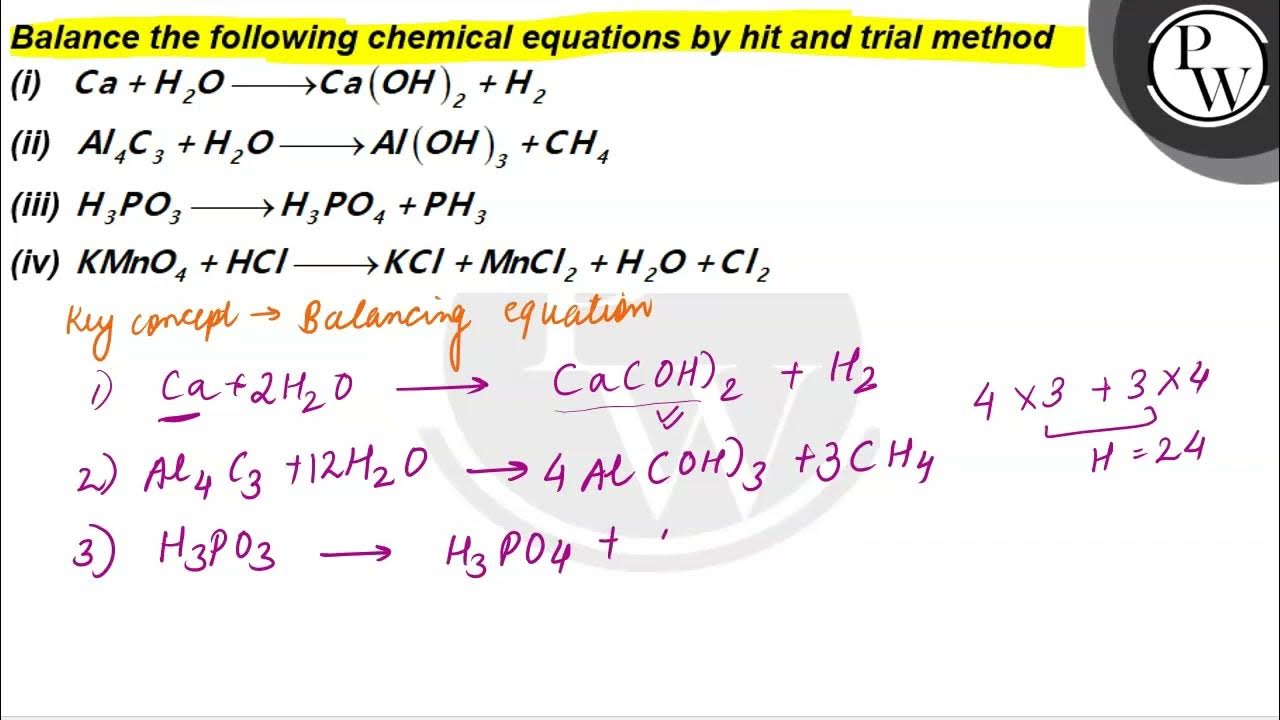 balance-the-following-chemical-equations-by-hit-and-trial-method-i