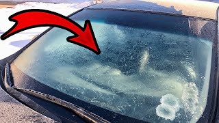 REAL SECRET to de-ice Iced Car Windows in SECONDS WITHOUT Scratching 😳🎉 (ingenious trick)