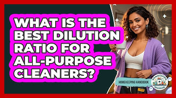 What Is The Best Dilution Ratio For All-purpose Cleaners? - Homekeeping Handbook
