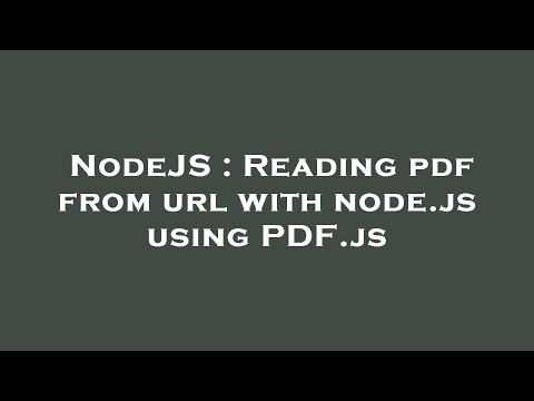 NodeJS : Reading pdf from url with node.js using PDF.js