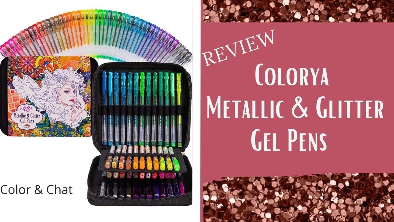 Glitter Pen Colored Gel Glitter Pen Set Glitter Gel Pens - Temu