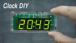 Digital Clock DIY Kit project - ICStation│Simple Tech