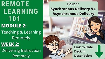 Remote Learning 101, Module 2, Week 2, Part 1: Asynchronous Vs. Synchronous Learning
