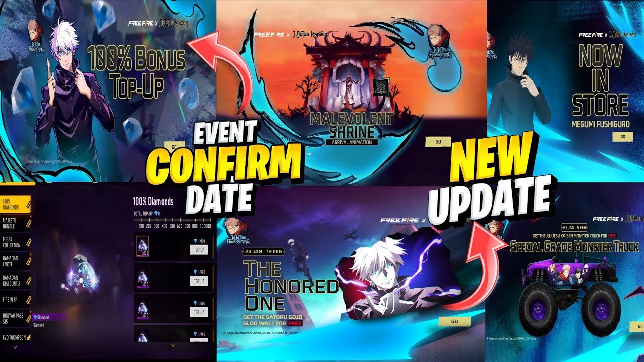 NEXT RING EVENT CONFIRMED 🤯🥳 100% BONUS TOP-UP + FREE GOJO GLOO WALL | MYSTERY SHOP DISCOUNT FF