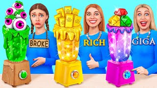 Rich vs Broke vs Giga Rich Food Challenge | Cooking Challenge by Multi DO Challenge