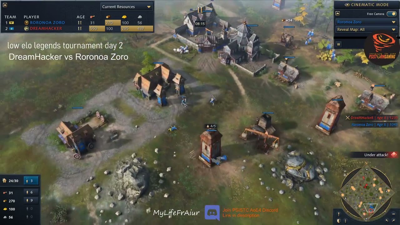 DreamHacker vs Roronoa Zoro47 PSISTC Low Elo Legends Tournament  Day 2 | Age of Empires IV |