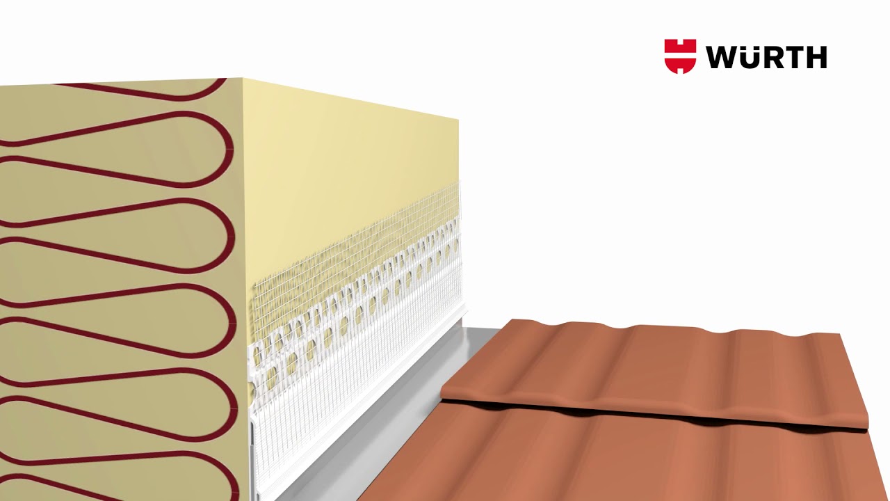 WDVS Blechanschlussprofil Mit Gewebe – 5 Stäbe à 200 Cm = 10 M, Weiß, PVC – Für Dachanschluss, Putzabdichtung & Dachrinnenabschluss WDVS Fassade