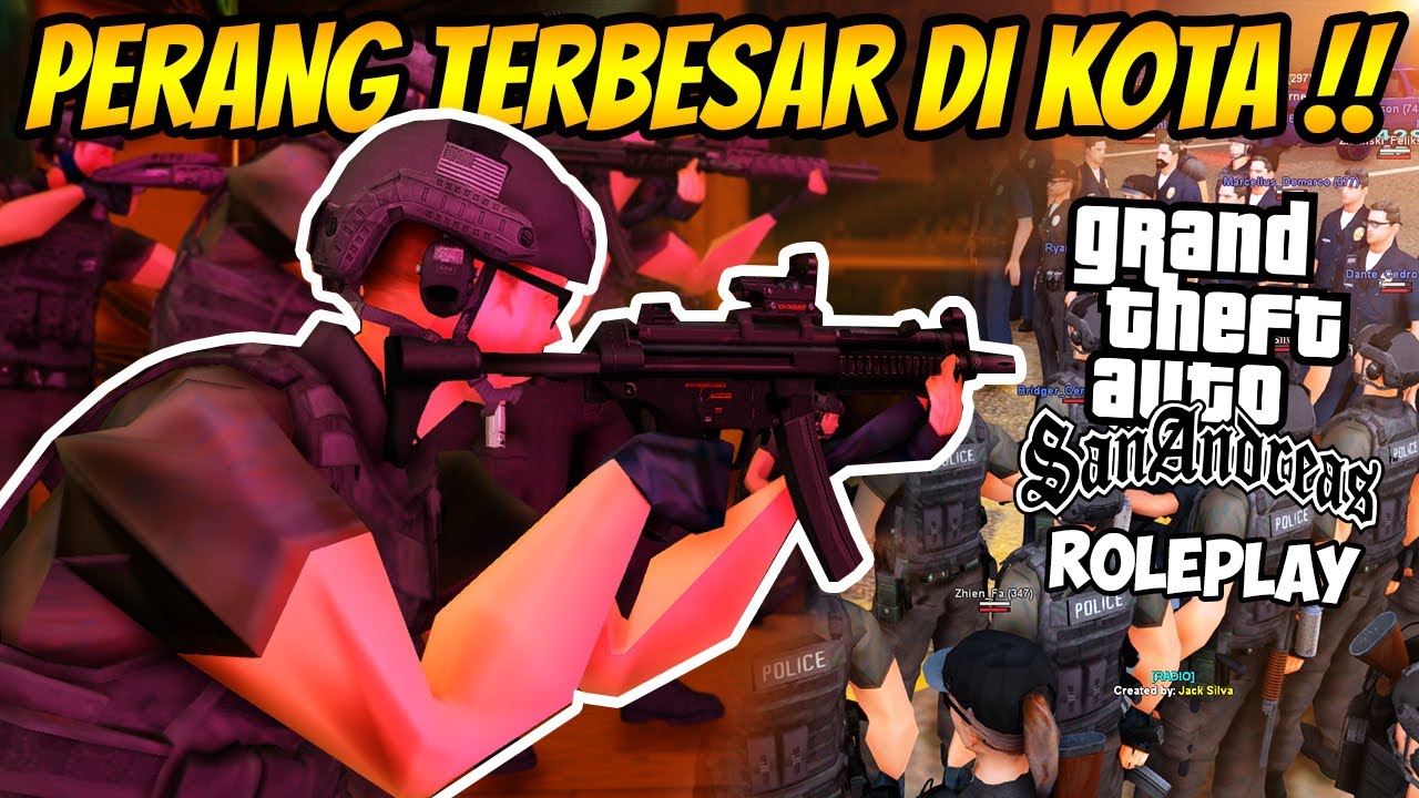 JGRP - PEPERANGAN TERBESAR DI KOTA ! || GTA SAN ANDREAS ROLEPLAY