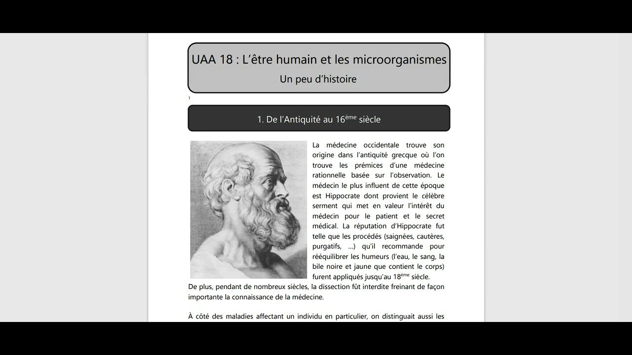 Formation scientifique UAA18 1 Un peu d'histoire Explications - YouTube