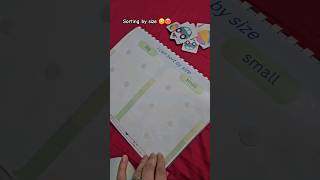 Sorting by size #activityideas #matchingactivity #childdevelopment #activitybook #finemotorskills