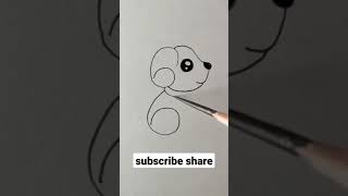 Most Simple Drawing of Kutta | cute kutta ka chitra kaise banaye sikho shorts kutta