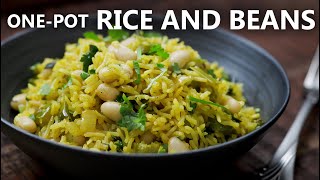 ONE POT RICE AND BEANS Recipe  Easy Vegetarian and Vegan Meals!