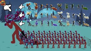 : ALL ARMY VS THE VAMPIRIC TRIBE ARMY MAX UPGRADE | STICK WAR LEGACY | STICK BATTLE