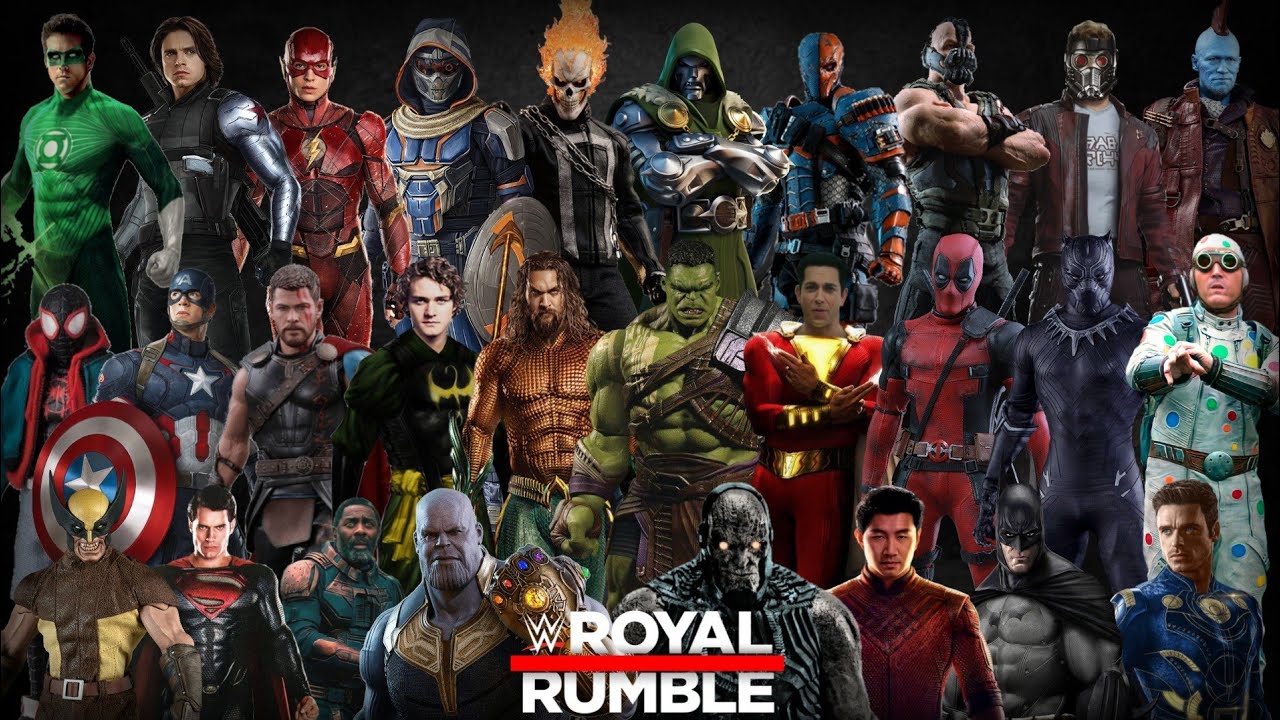 30 MARVEL & DC SUPERHEROES ROYAL RUMBLE //30 MAN ROYAL RUMBLE 2022 #WWE2K 1080p FULL HD