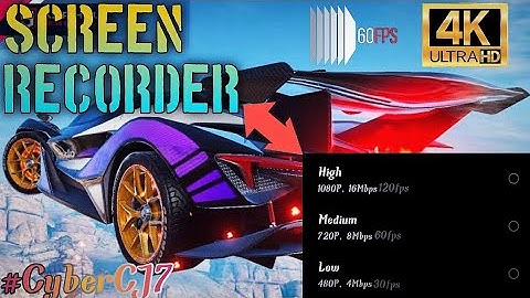Best Screen recorder 4k 60fps for gaming  with internal sound and camera | for android