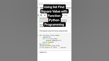 Python Programming Function to Square List Numbers #python #ai