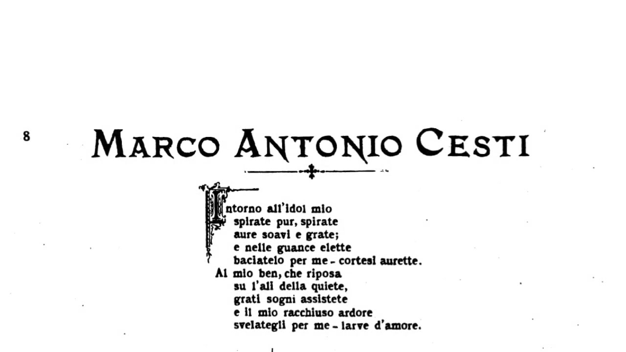 Marco Antonio Cesti, In torno all'idol mio (Piano accompaniment)