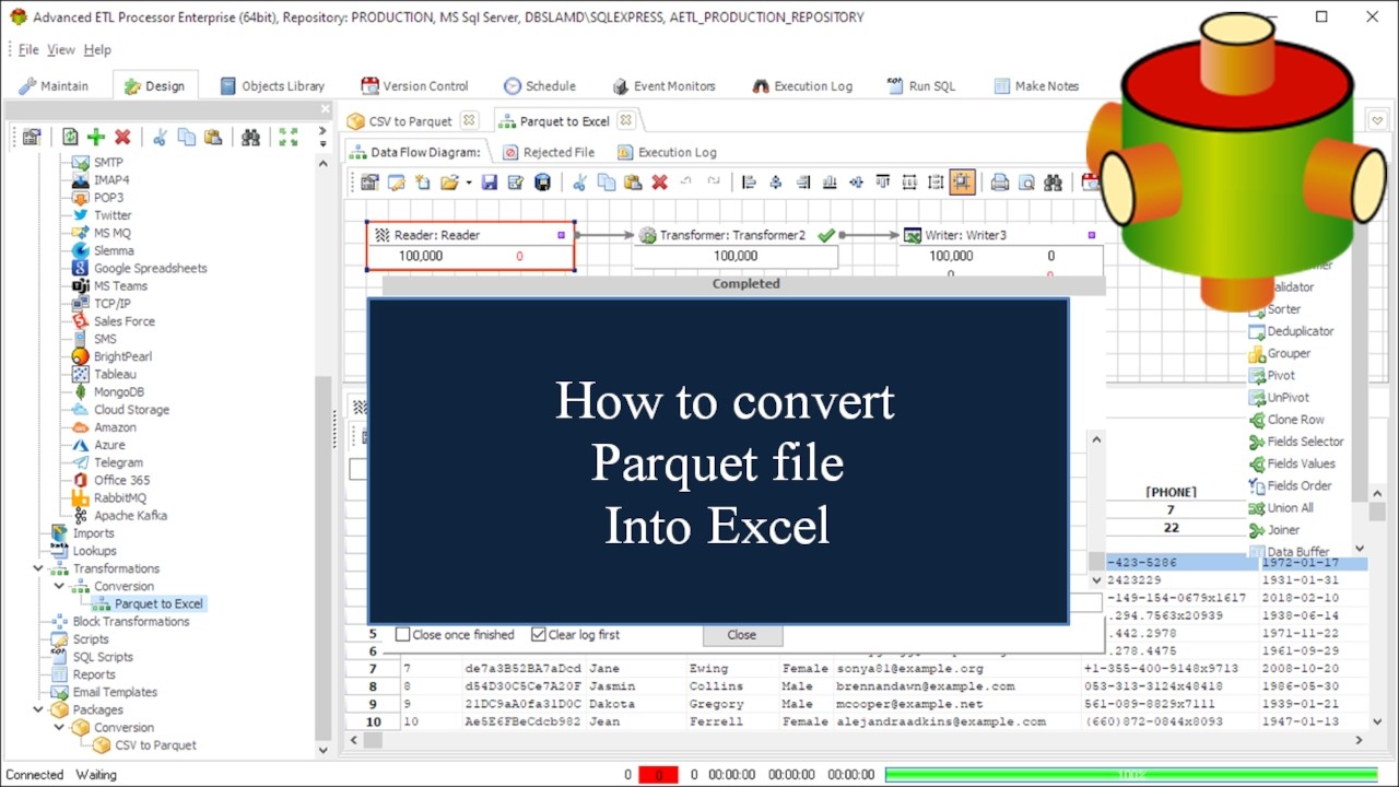 Converting Parquet file into Excel | Advanced ETL Processor Tutorial 🎥 ...