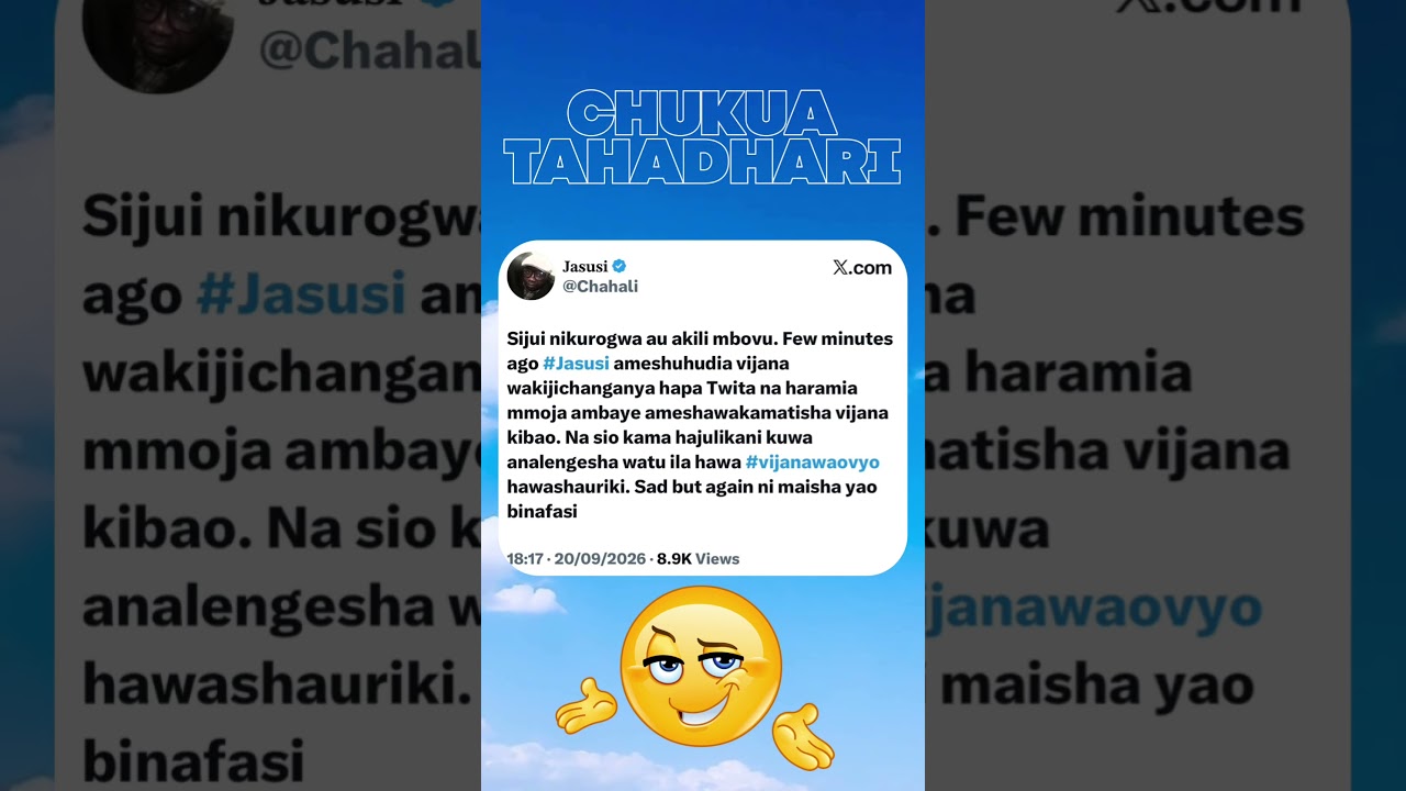 CHUKUA TAHADHARI