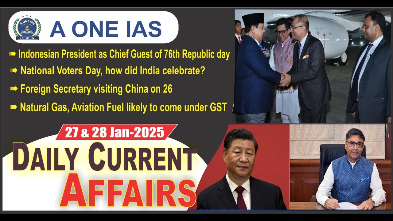 Daily Current Affairs | 27 & 28 Jan 2025 | A One IAS - YouTube
