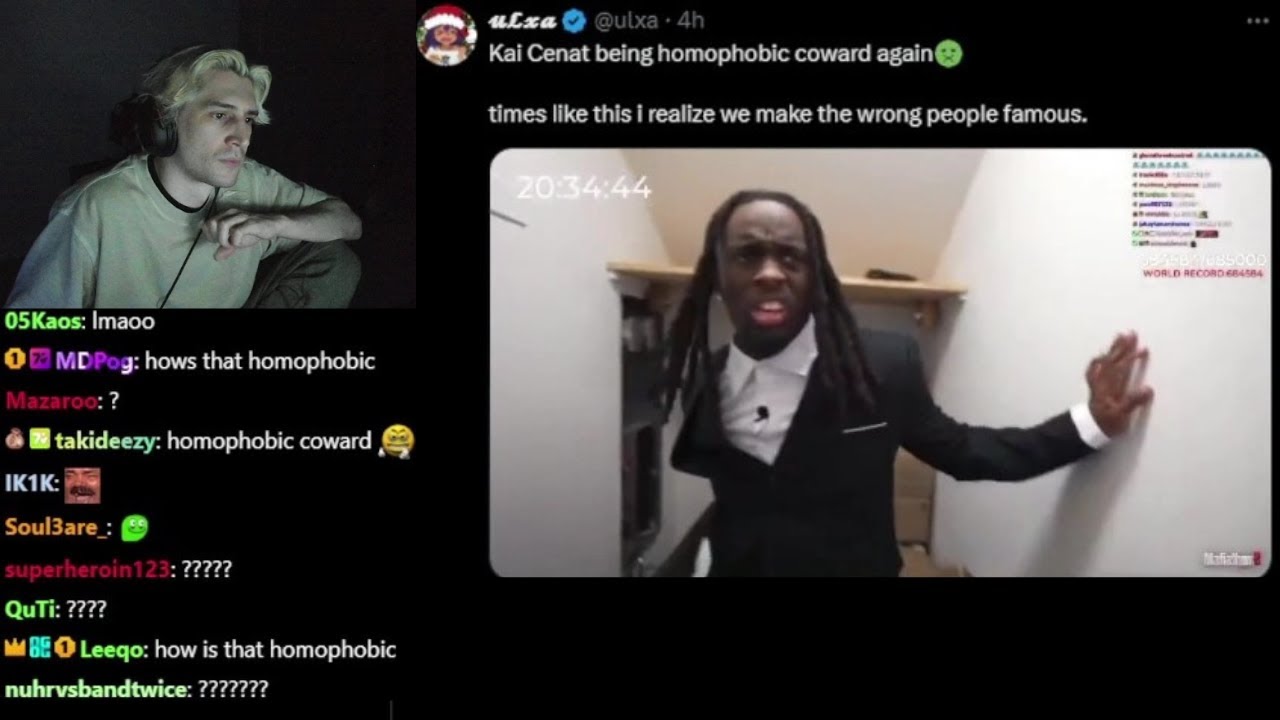 xQc Reacts to Kai Cenat Cancelled on Twitter for being "Homophobic"