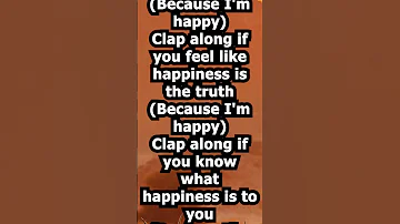Pharrell Williams Happy Lyrics Scrolling 