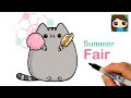 How to Draw Pusheen Cat 🎡Summer Fair