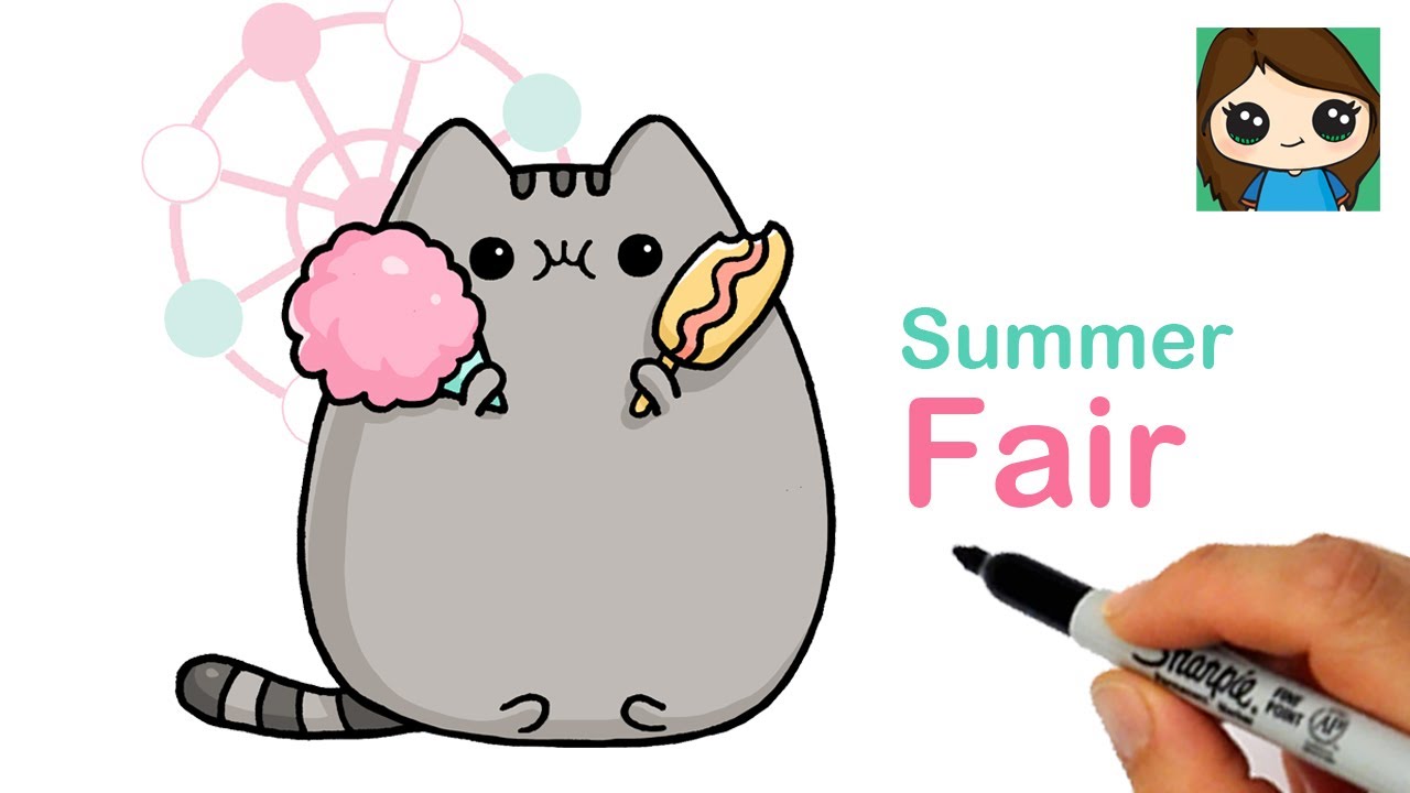 Aardrijkskunde Contractie Getand How to Draw Pusheen Cat 🎡Summer Fair - YouTube
