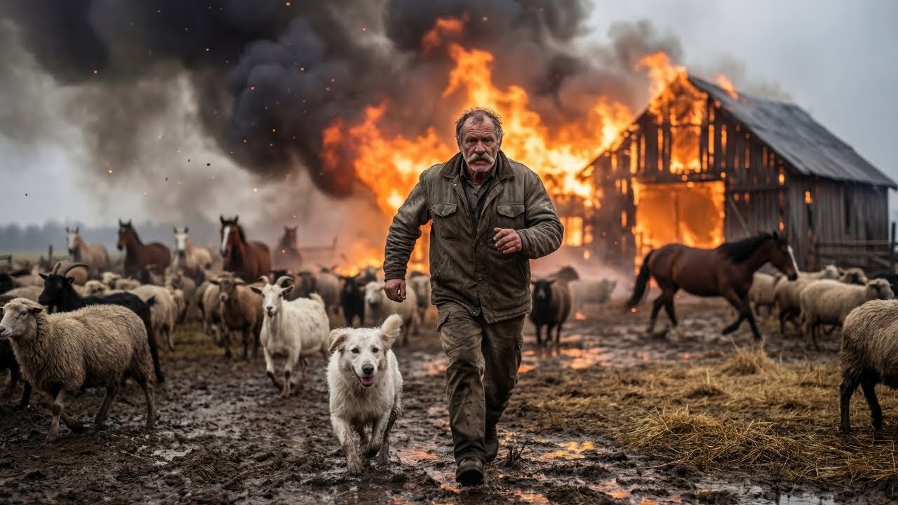 Heroic Dog Rescue Entire Herd from Farm Fire - Incredible Moment
