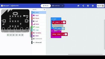 Pedometer microbit code