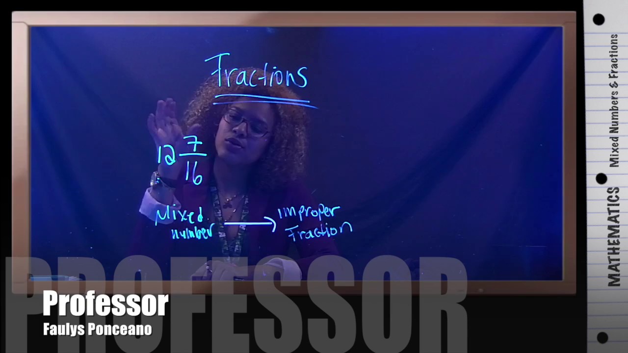 Converting Mixed Numbers to Improper Fractions - YouTube
