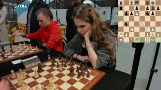 Queen's pawn game. Kuznetsov, Kirill (2045) - Arzhanova, Mariya (1702)
