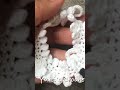 Crochet flower bracelet _ white_ finished #crochet #crochetflower #crochetbracelet #onelinecrochet