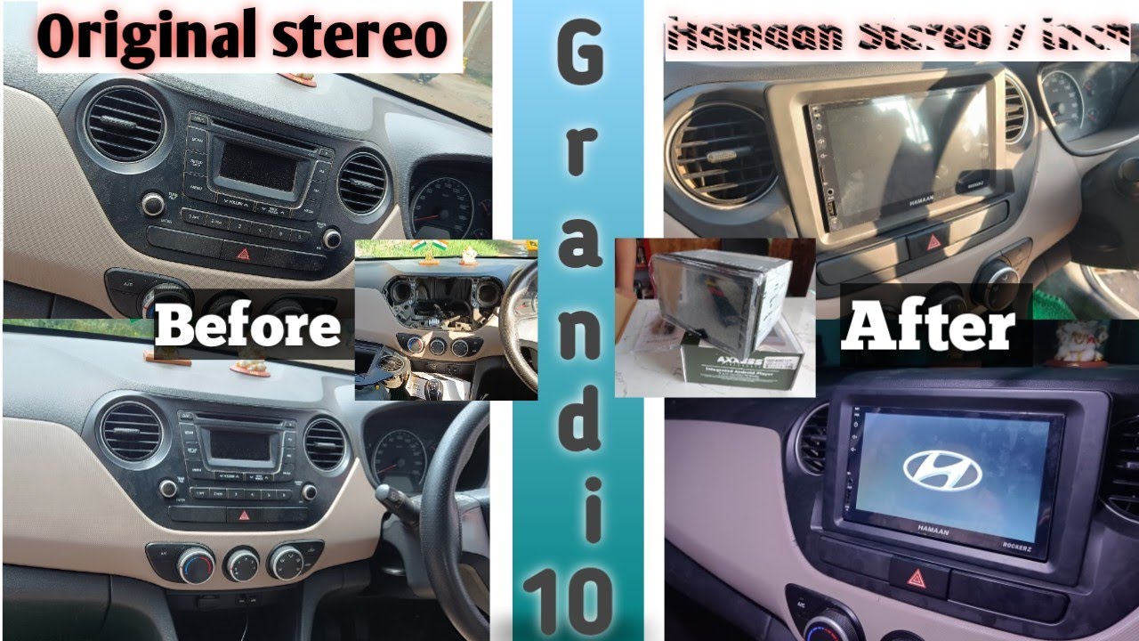 Hundai grand i10 Hamaan Stereo and camera installation in 