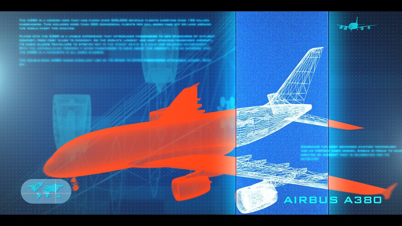 HUD Анимация в After Effects : Сканер 3D Mодели Cамолета