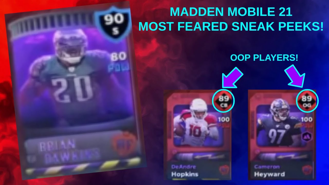MADDEN MOBILE 21 MOST FEARED SNEAK PEEKS!!